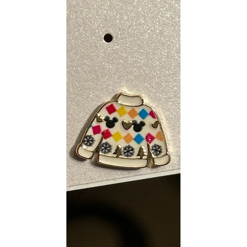 New Disney x Baublebar 3 pairs Christmas Holiday Stud Earrings Tree Sweater Orna